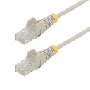 StarTech 10 ft CAT6 Cable - Slim CAT6 Patch Cord - Gray Snagless RJ45 Connectors - Gigabit Ethernet Cable - 28 AWG - LSZH (N6PAT10GRS)
