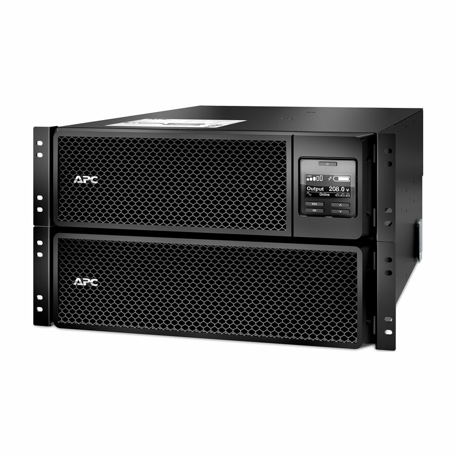 APC Smart-UPS On-Line, 10kVA/10kW, Rackmount 6U, 208V, 4x L6-20R+2x L6-30R NEMA outlets, Network Card+SmartSlot, Extended runtime, W/ rail kit