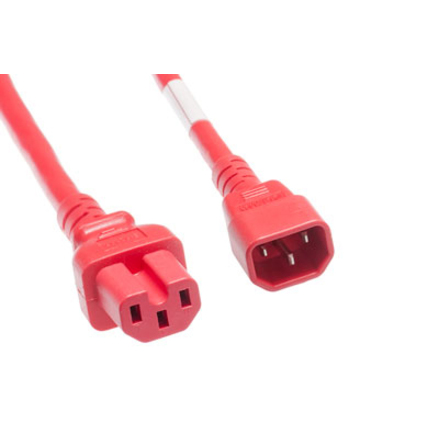 Unirise 10ft Red Power Cord C14-C15