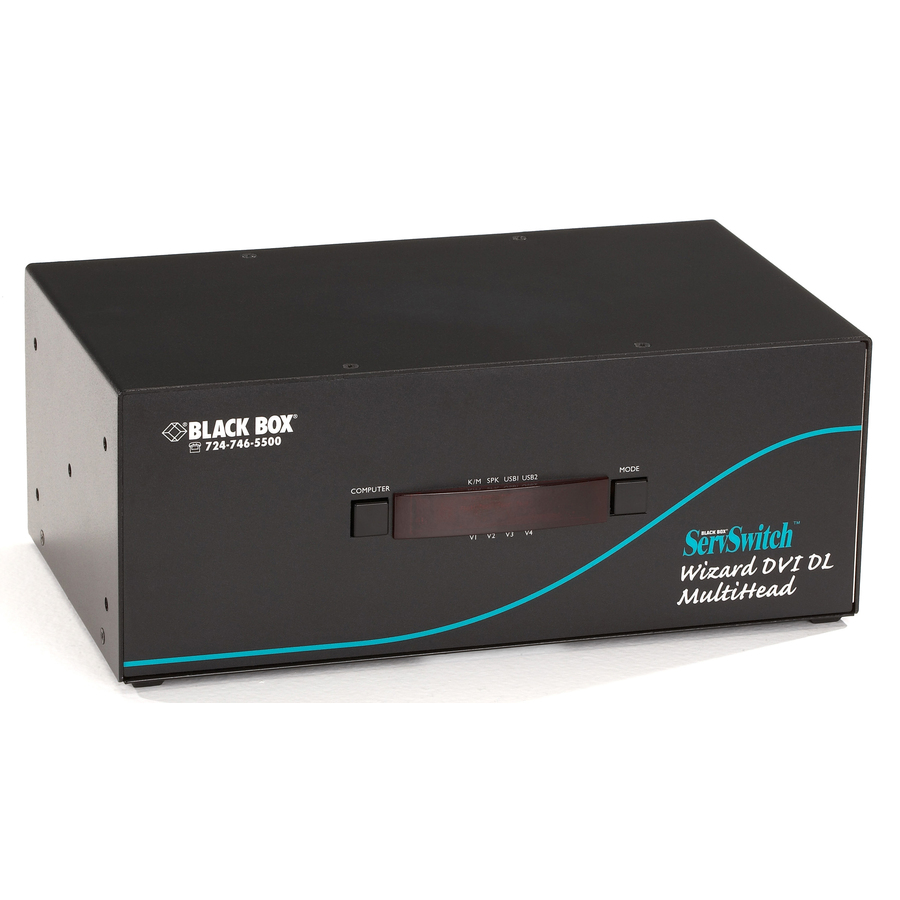 Black Box ServSwitch Wizard Dual-Link DVI Tri-Head with USB True Emulation