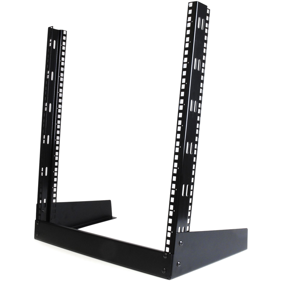 StarTech 12U 19" Desktop Open Frame Rack, 2-Post Free-Standing Network Rack, Switch/Patch Panel/IT Equipment, 110lb/50kg capacity, TAA