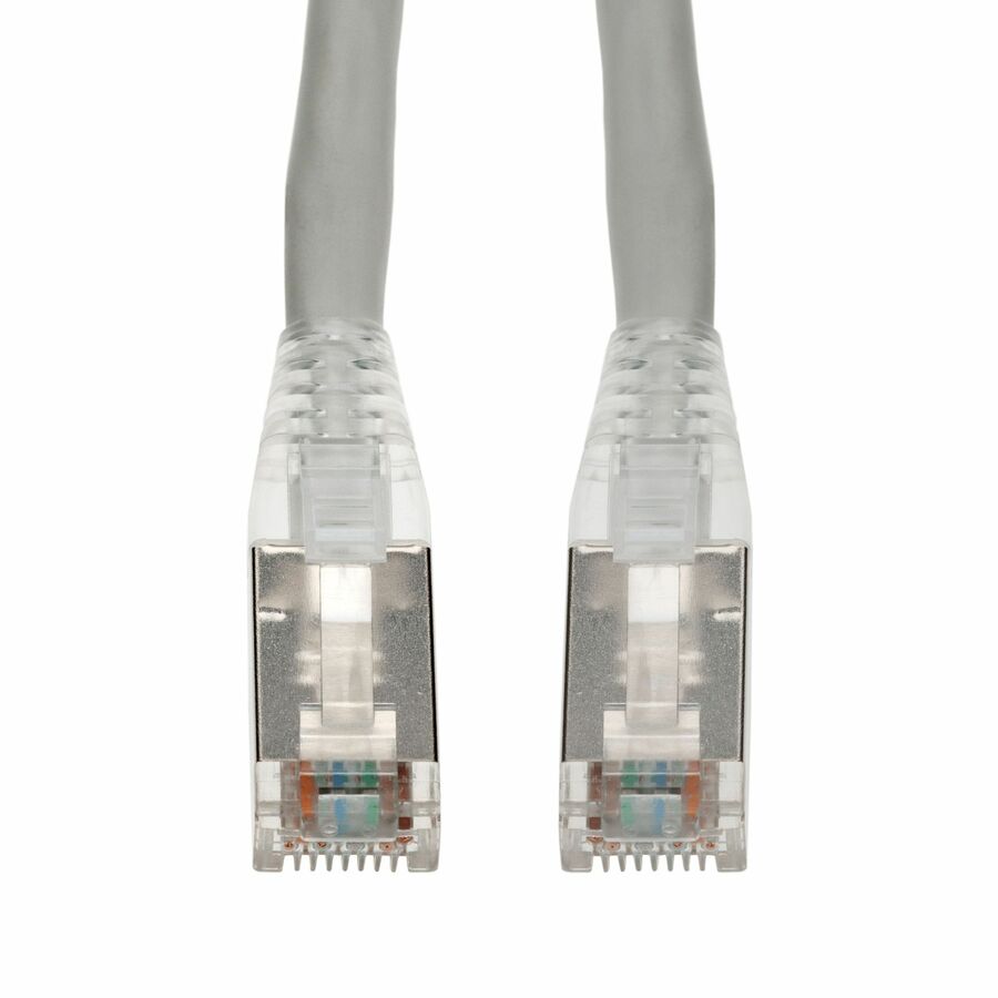AddOn 50ft Gray CAT 6A Shielded PVC Ethernet Cable Snagless Easy Clear Boot RJ-45 M/M