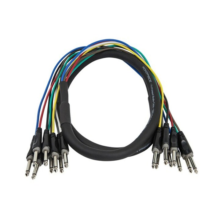 Monoprice 2 Meter (6ft) 8-Channel 1/4inch TS Male to 1/4inch TS Male Snake Cable