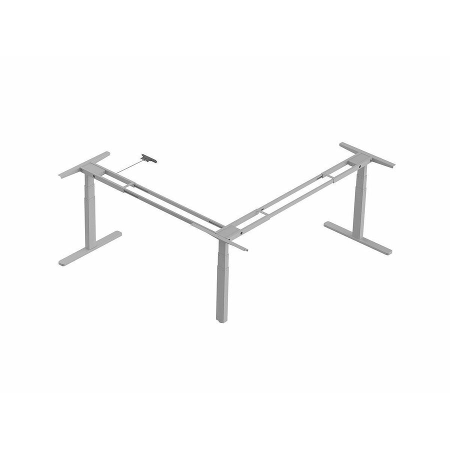 Workstream Triple-Motor Height-Adjustable Sit-Stand L-Shaped Corner Desk Frame, Gray