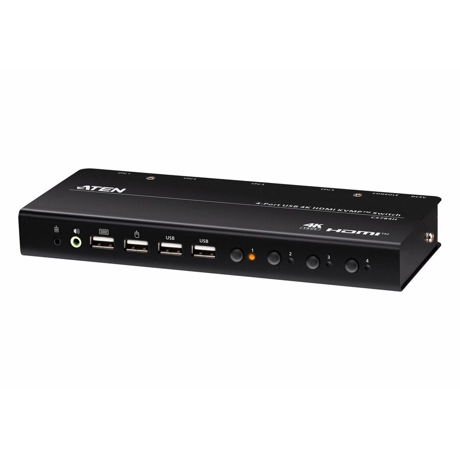ATEN 4-Port USB 4K HDMI KVMP Switch (Cables Included)