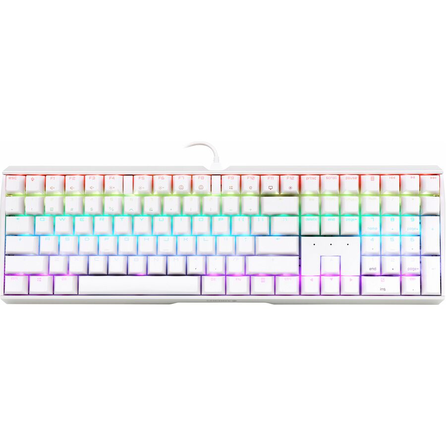 CHERRY MX 3.0S Wired RGB Keyboard, MX RED SWITCH,  For Office And Gaming, White