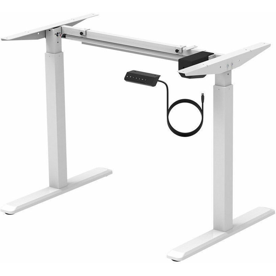 Monoprice Sit-Stand Single Motor Height Adjustable Table Desk Frame, Electric, White
