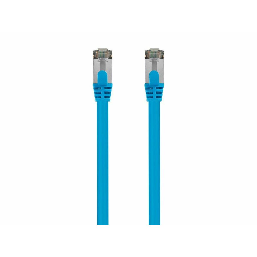 Monoprice Cat8 Ethernet Patch Cable - 26AWG, S/FTP, 2GHz, 40G, Pure Bare Copper, 7ft, Blue