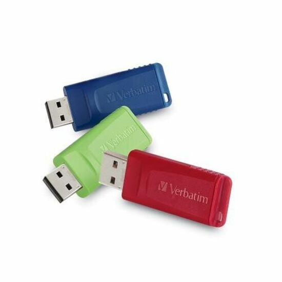 16GB Store 'n' Go® USB Flash Drive - 3pk - Red, Green, Blue