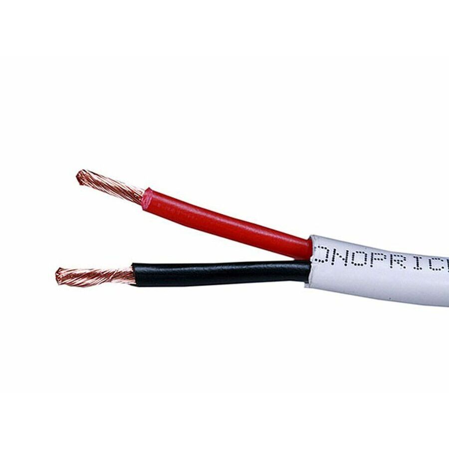 Monoprice Speaker Wire, CL2 Rated, 2-Conductor, 18AWG, 500ft, White