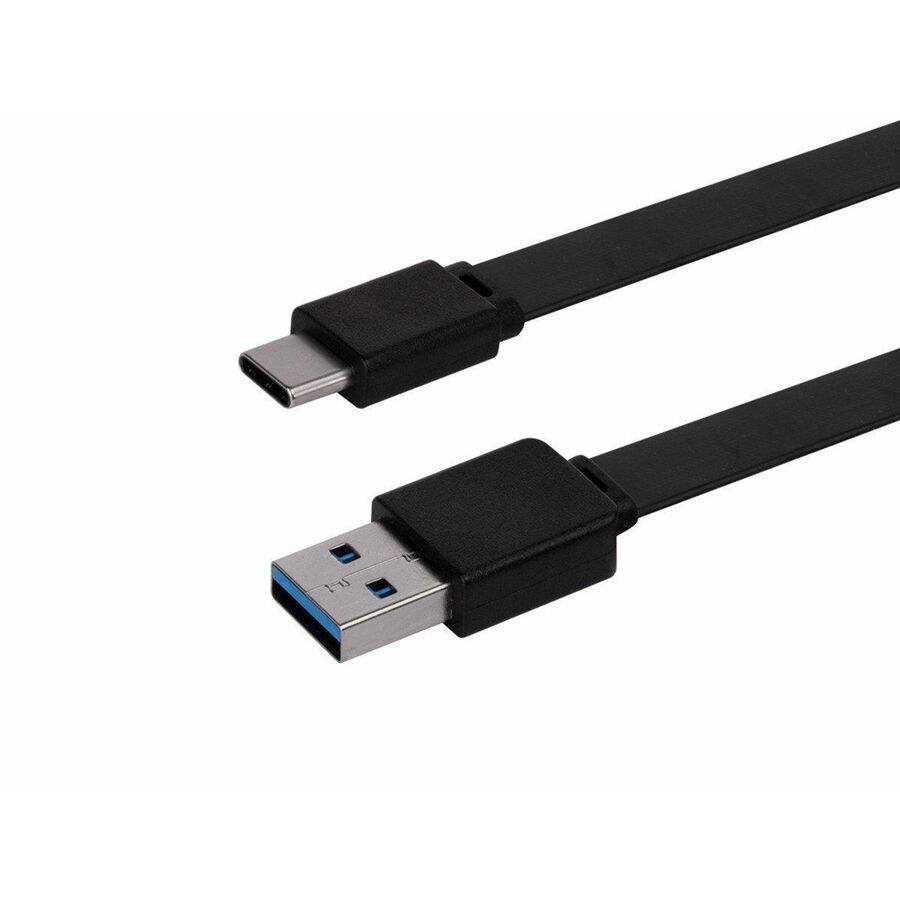 Monoprice Flat USB-C to USB-A 3.2 Gen 1x1 Charge and Sync Cable 5Gbps 3A Black 6ft