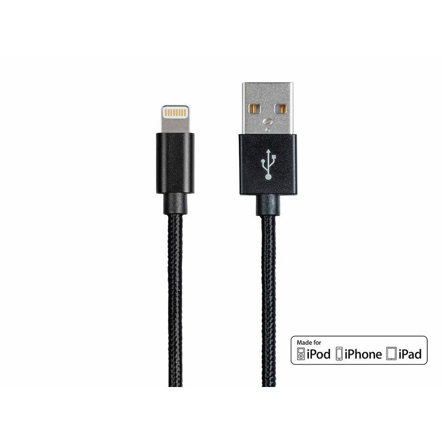 Monoprice Premium Apple MFi Certified Lightning to USB-A Charging Cable - 3ft Black