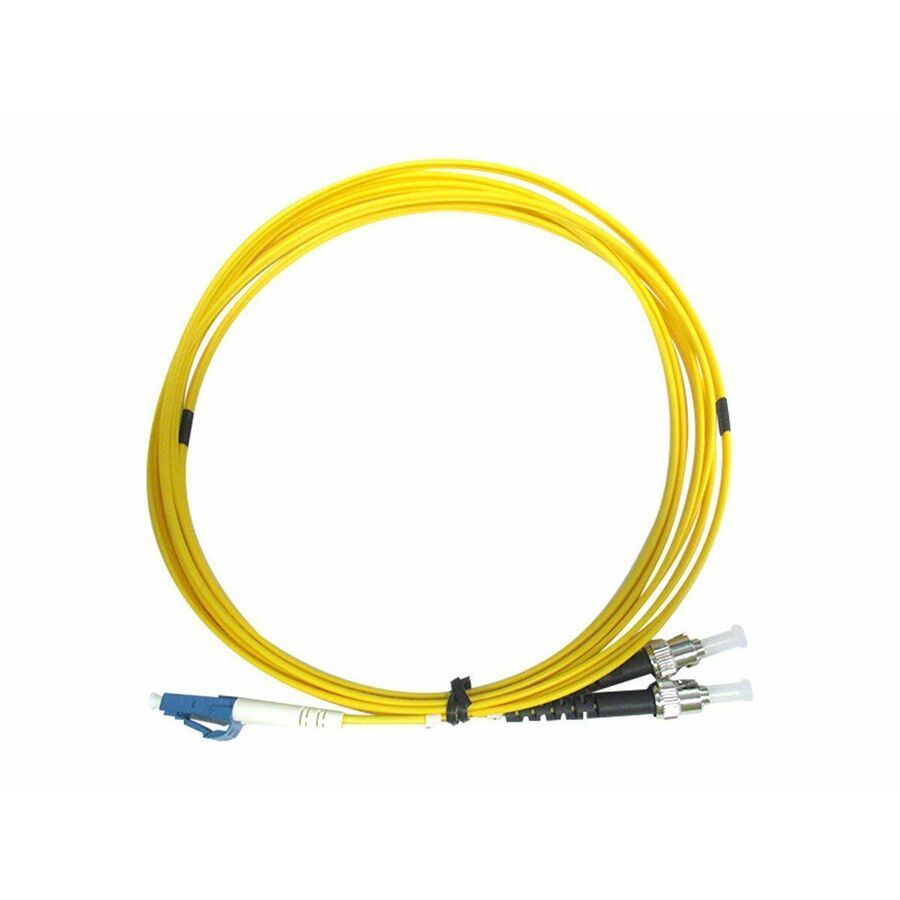 Monoprice Single-Mode Fiber Optic Cable - LC-ST UL 2mm 9/125 OFNR Duplex Yellow 5m