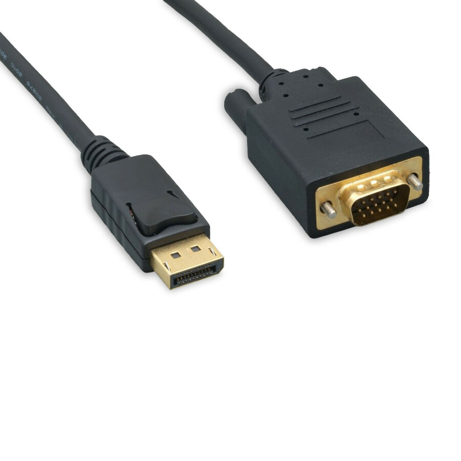 ENET DisplayPort Male to VGA Male Passive Cable 6FT 28 AWG Black