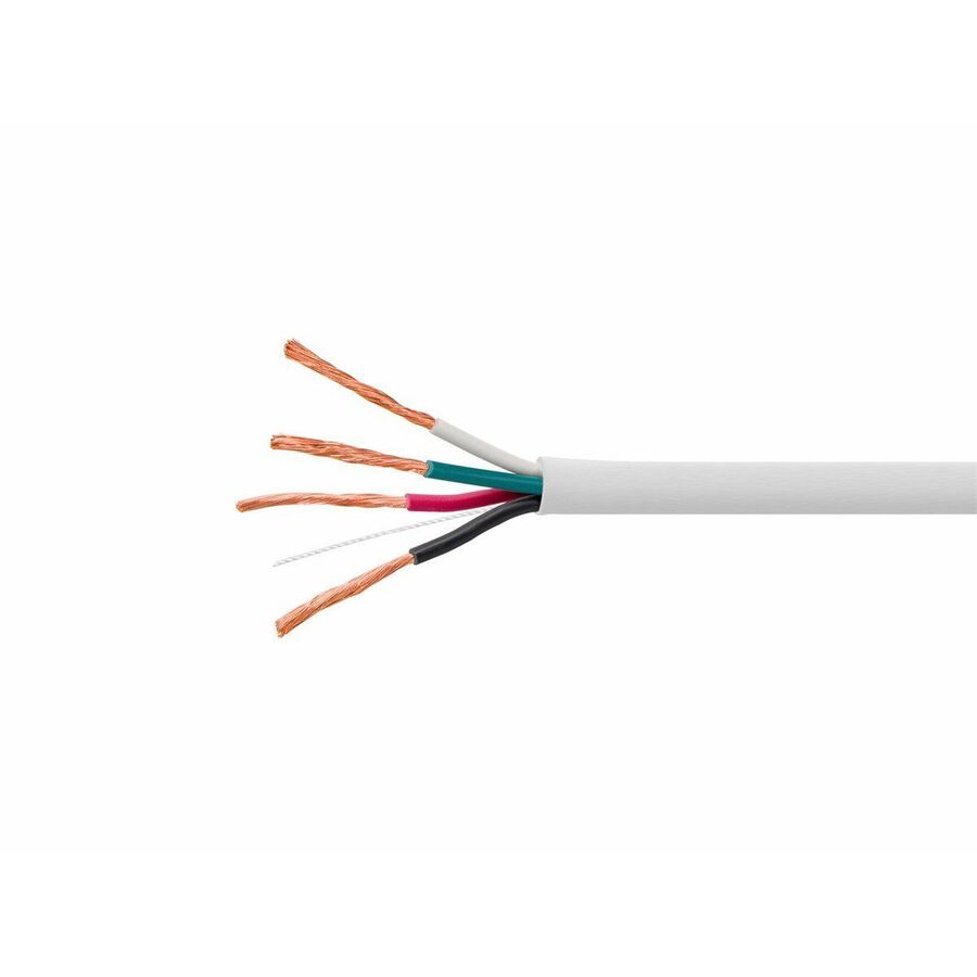 Monoprice Speaker Wire, CL2 Rated, 4-Conductor, 16AWG, 1000ft, White
