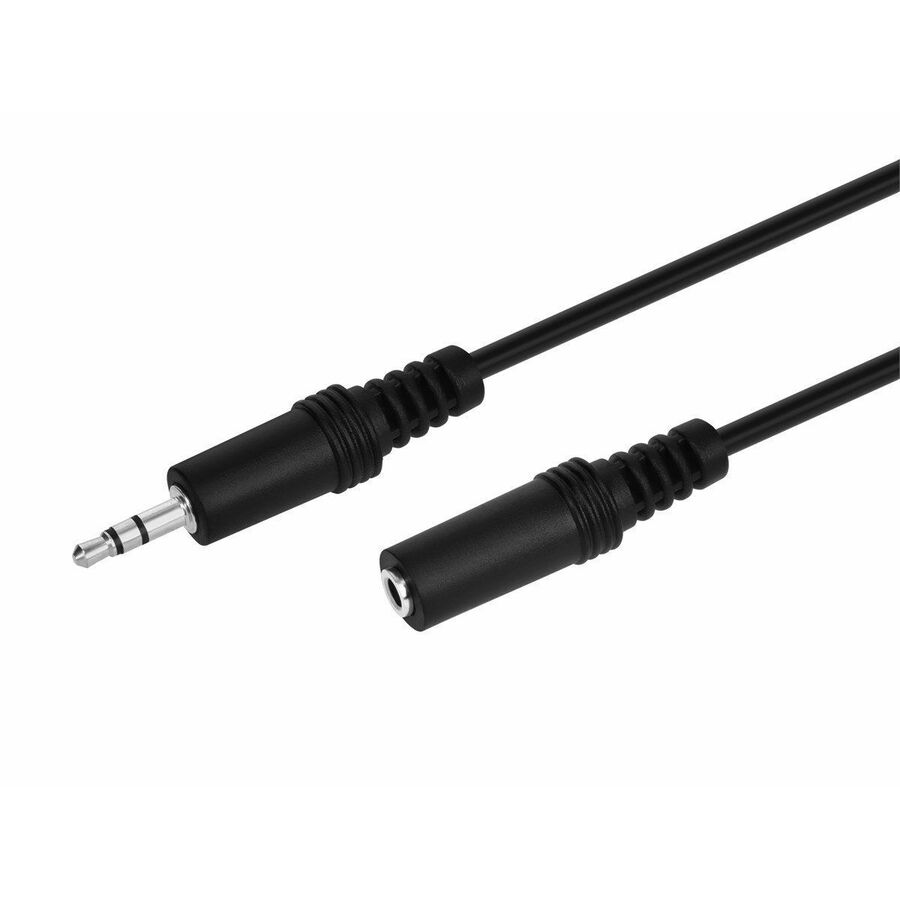 Monoprice 25ft 3.5mm Stereo Plug/Jack M/F Cable - Black