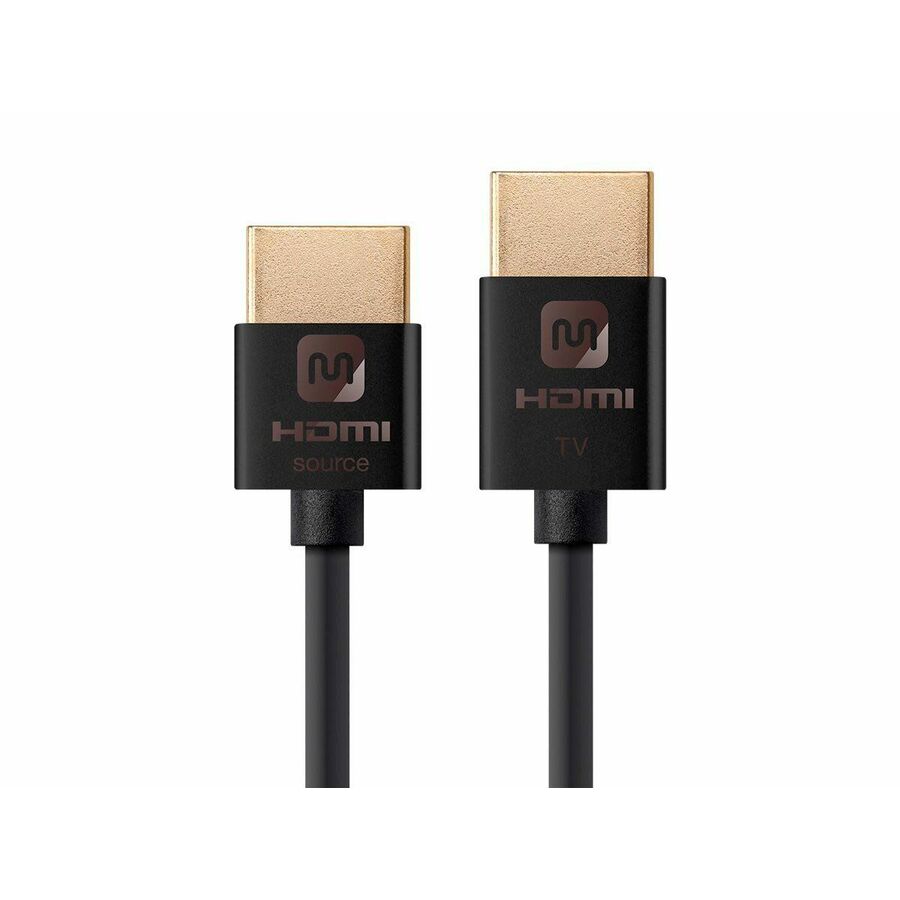 Monoprice 4K High Speed Slim HDMI Cable - 4K60Hz, 18Gbps, HDR, Active, 15ft, Black