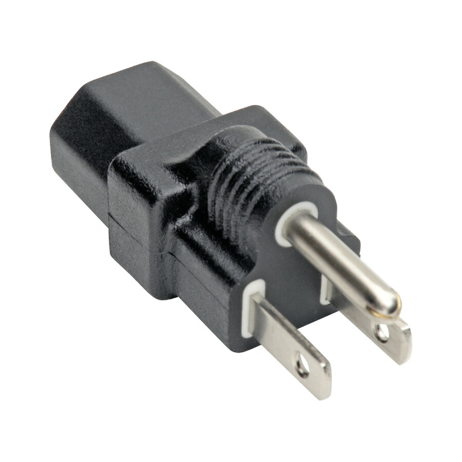 Tripp Lite by Eaton Computer Power Cord Adapter NEMA 5-15P to C13 - 15A 125V Black