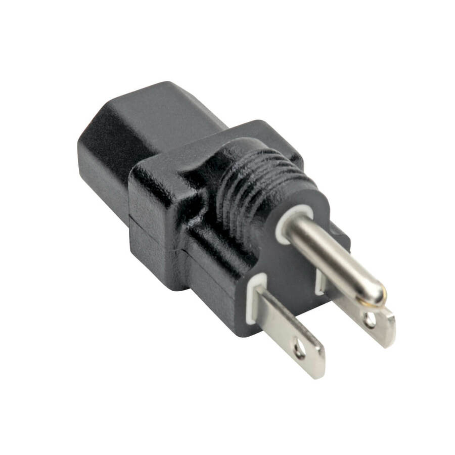 Tripp Lite by Eaton Computer Power Cord Adapter NEMA 5-15P to C13 - 15A 125V Black