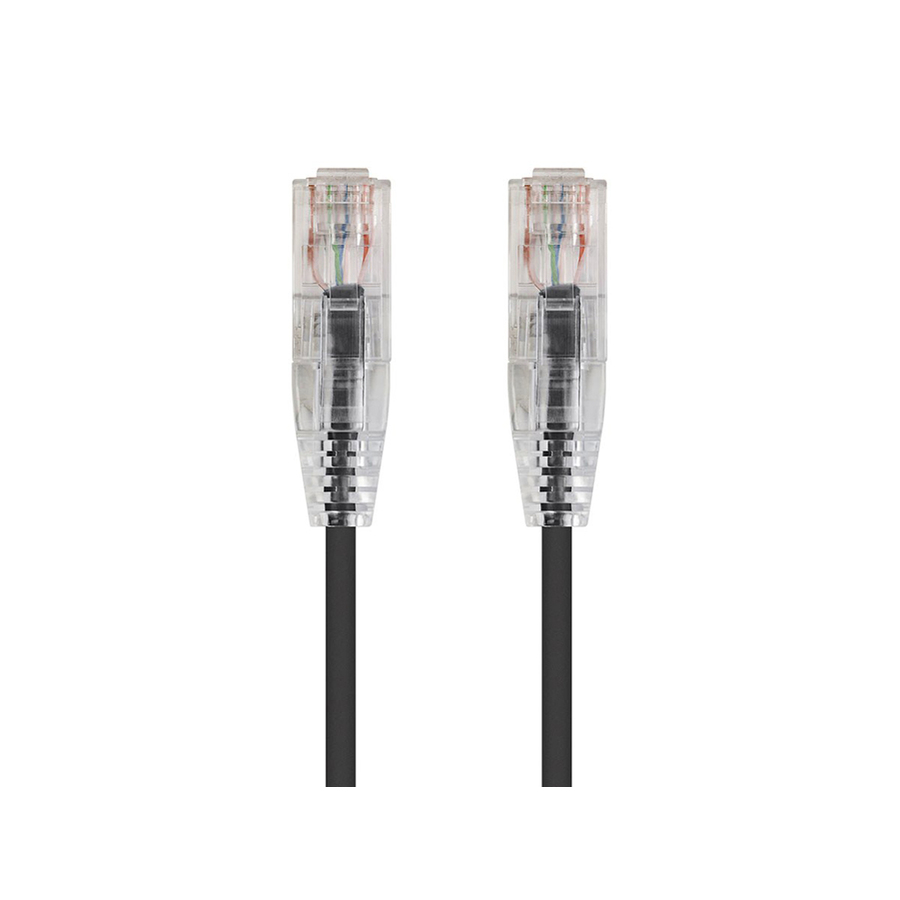 Monoprice SlimRun Cat6 28AWG UTP Ethernet Network Cable, 14ft Black