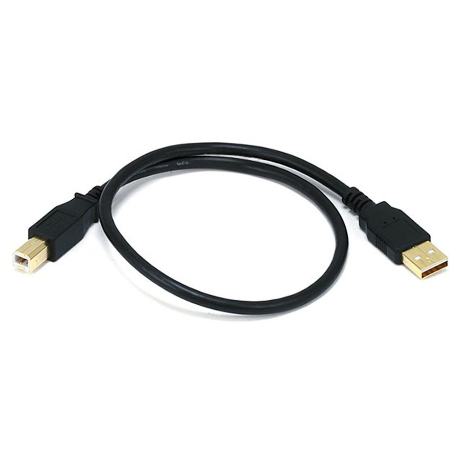 Monoprice 1.5ft USB 2.0 A Male to B Male 28/24AWG Cable - (Gold Plated)