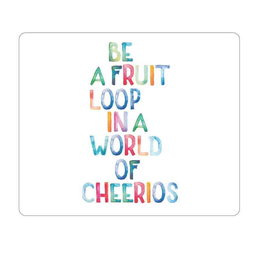 OTM Quotes Prints White Mouse Pad, Fruit Loop