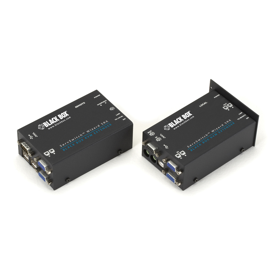 Black Box ServSwitch Wizard USB SRX KVM Extenders, Dual-Video, USB, Audio, and RS-232