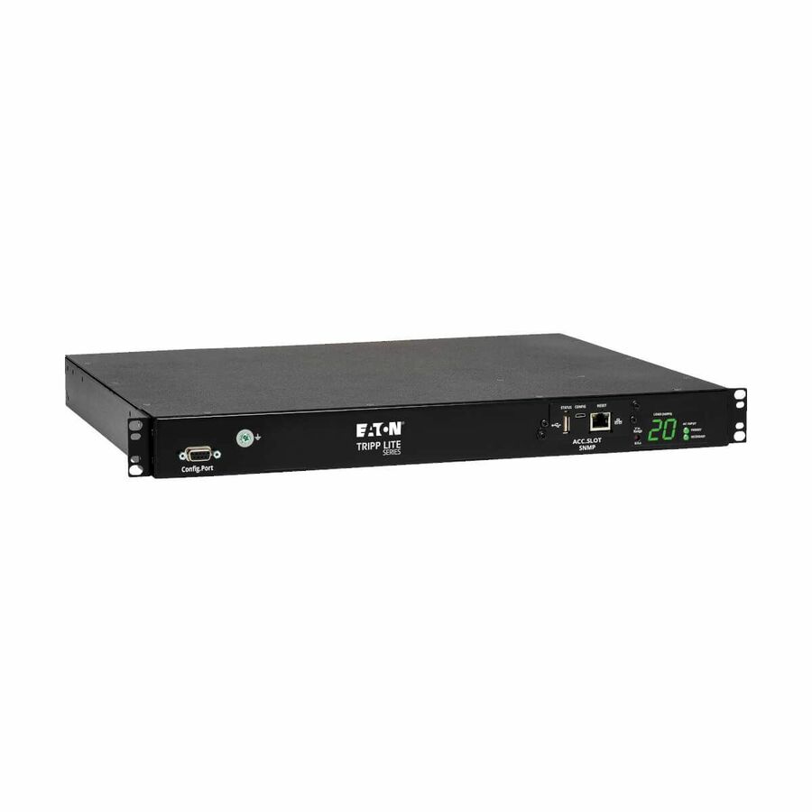Tripp Lite by Eaton PDU 3.8kW Single-Phase Switched Automatic Transfer Switch PDU Two 200-240V C20 Inlets 8 C13 & 2 C19 Outputs 1U TAA