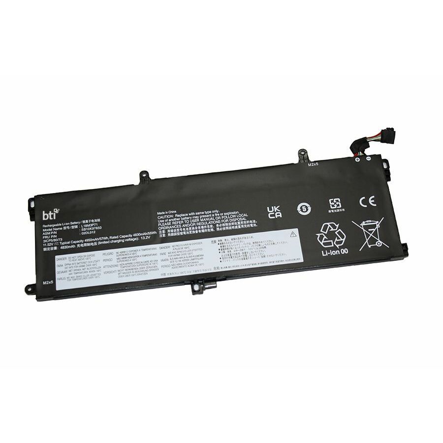 BTI 02DL011-BTI 3-CELL 11.52V LI-ION BATTERY FOR LENOVO THINKPAD P15S GEN 1, P15S GEN 1 20T4, P15S GEN 1 20T5, P15S GEN 2, P15S GEN 2 20W6