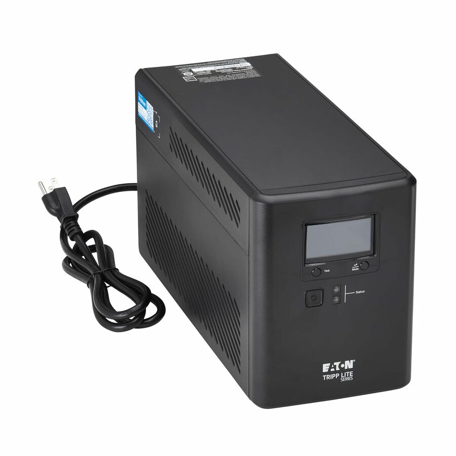 Eaton Tripp Lite Series 750VA 500W 120V Line-Interactive Cloud-Connected UPS with Remote Monitoring - 10 NEMA 5-15R Outlets (5 Surge + 5 Surge and Battery Backup), LCD, 5-15P Plug, Tower