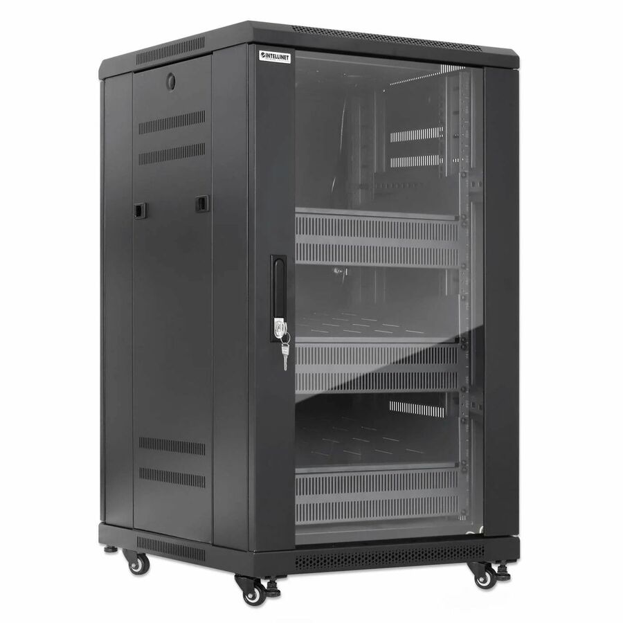 Intellinet Pro Line Network Cabinet with Integrated Fans, 18U