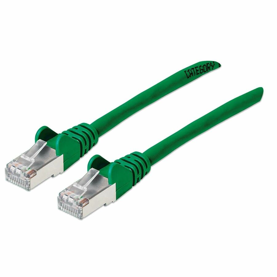 Intellinet Cat6a S/FTP Network Patch Cable, 5 ft., Green