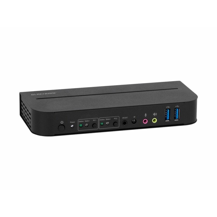 Monoprice Blackbird 4K60 2x1 KVM Switch with DisplayPort 1.4 and USB 3.0, Supports HDR, HDCP 2.2, YCbCr 4:4:4