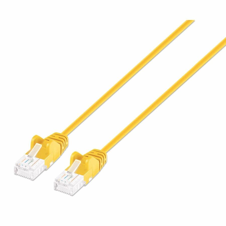 Intellinet Cat6 U/UTP Slim Network Patch Cable, 7 ft., Yellow
