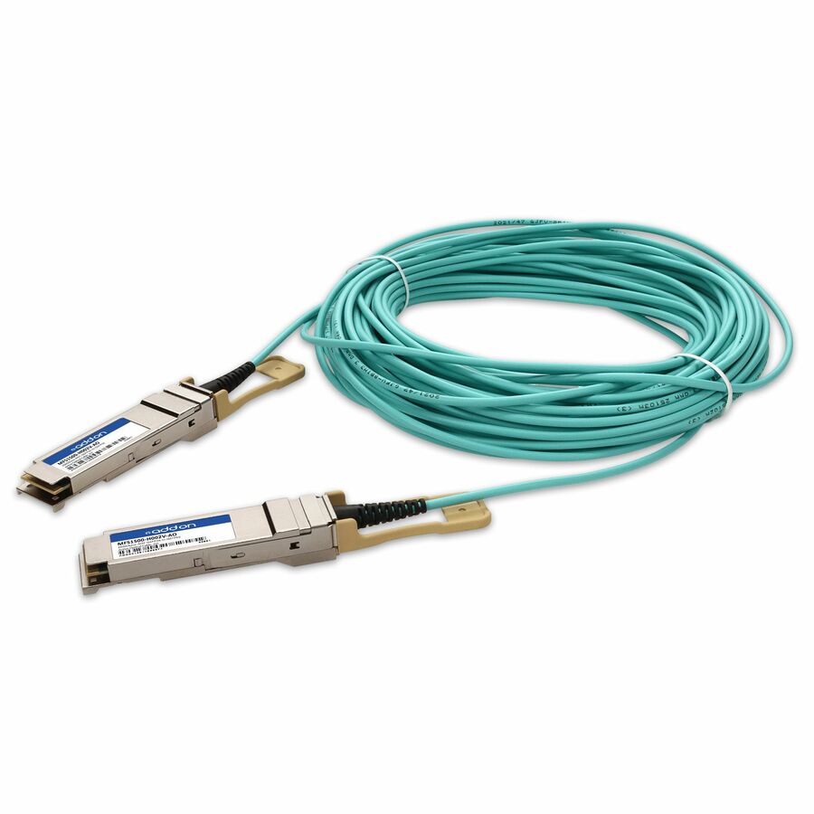 AddOn Mellanox® MFS1S00-H002V Compatible TAA 200GBase-AOC QSFP56 DSP Active Optical Cable (850nm, MMF, 2m)