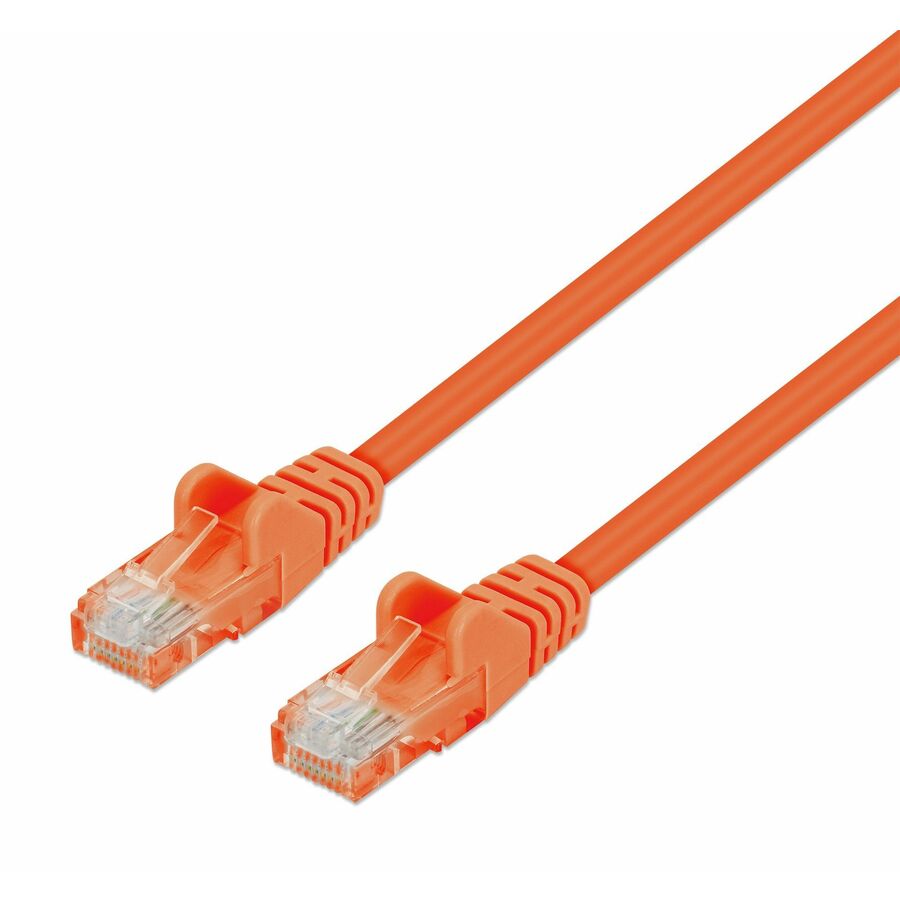 Intellinet Cat6 U/UTP Slim Network Patch Cable, 5 ft., Orange