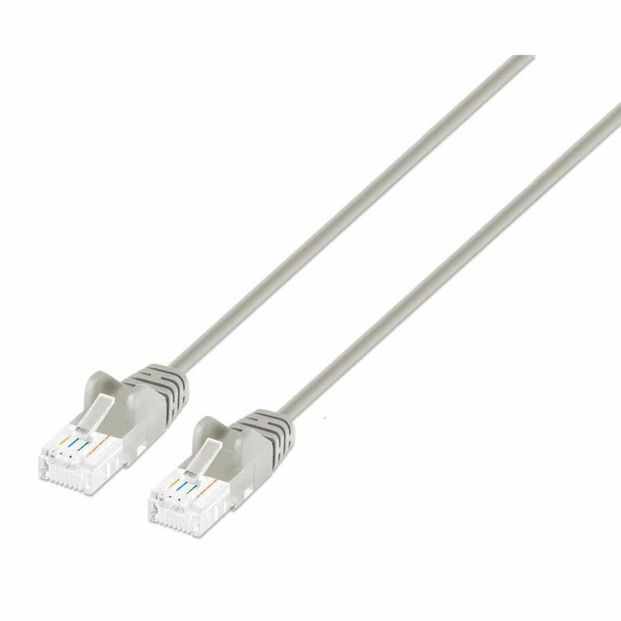 Intellinet Cat6 U/UTP Slim Network Patch Cable, 5 ft., Gray
