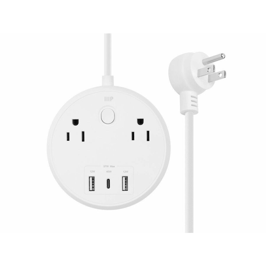 Monoprice 41809 2-Outlets Power Strip