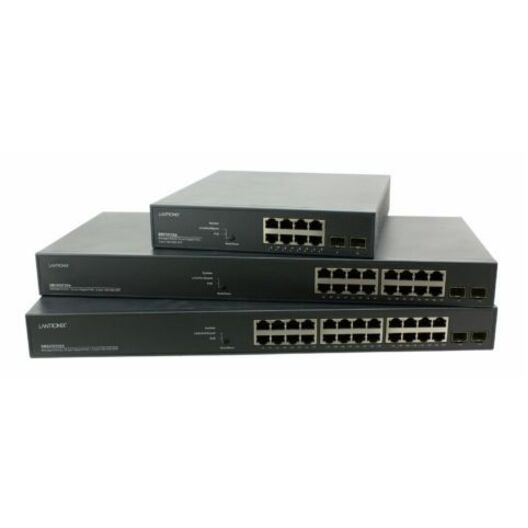 Smart Managed Gigabit Ethernet PoE+ Switch 8 / 16 / 24 10/100/1000Base-T Ports + 2 100/1000Base-X SFP Slots