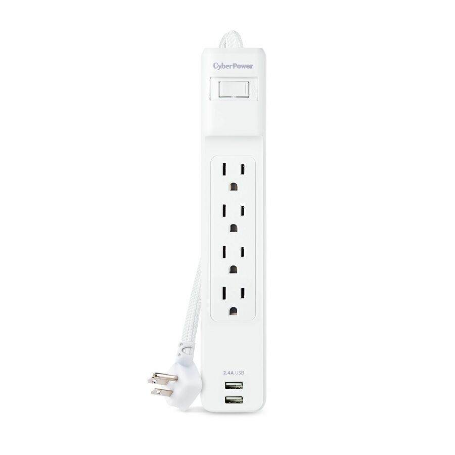 CyberPower P406U Home Office 4 - Outlet Surge Protector with 500 J Surge Suppression