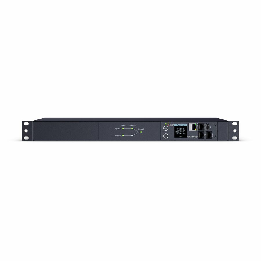 CyberPower PDU44004 Single Phase 240 - 200 VAC 15A Switched ATS PDU