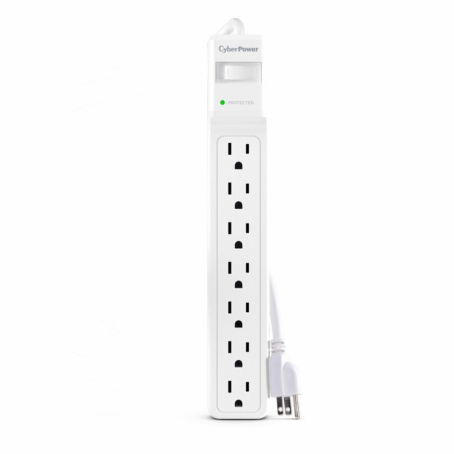 CyberPower CSB706W Essential 7 - Outlet Surge Protector with 1800 J Surge Suppression