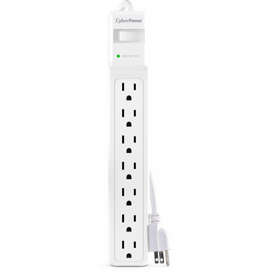 CyberPower CSB706W Essential 7 - Outlet Surge Protector with 1800 J Surge Suppression