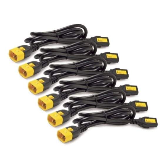 APC by Schneider Electric Power Cord Kit (6 ea), Locking, C13 to C14, 1.2m