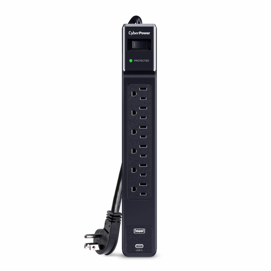 CyberPower CSP604UC Home and Office 6 - Outlet Surge Protector with 1500 J Surge Suppression