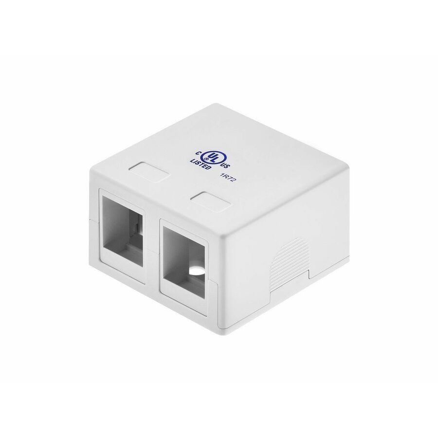 Monoprice Mounting Box for Keystone Module, Connector - White - TAA Compliant