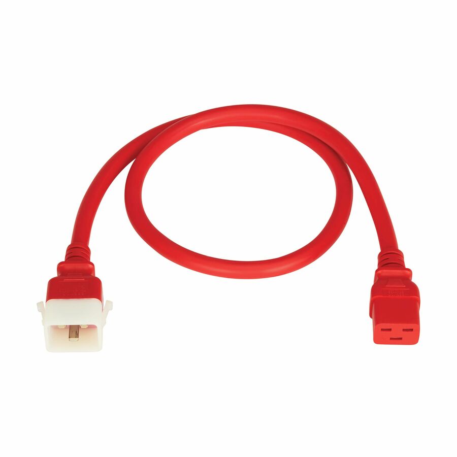 Eaton Tripp Lite Series PDU Power Cords, C19 to P-Lock C20 - Heavy-Duty, 20A, 250V, 12 AWG, 3 ft. (0.9 m), Red, 6 Pack