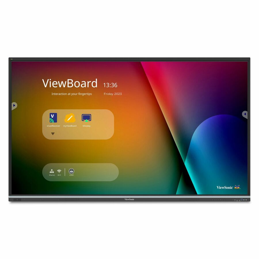 ViewSonic IFP9851 98 Inch 4K ViewBoard Interactive Smart Board with Integrated Education Software, Android 14, Google EDLA, 50-Point Touch, Built-in Microphone, HDMI, VGA, USB Hub, and USB C Inputs