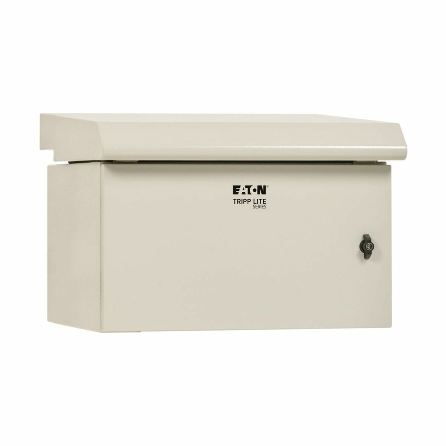 Eaton Tripp Lite Series SmartRack Industrial Enclosure - NEMA 3R, Wall Mount, Metal, Locking, Hinged Back, Fan With Thermal Switch, 28 in. Depth, 9U, Gray