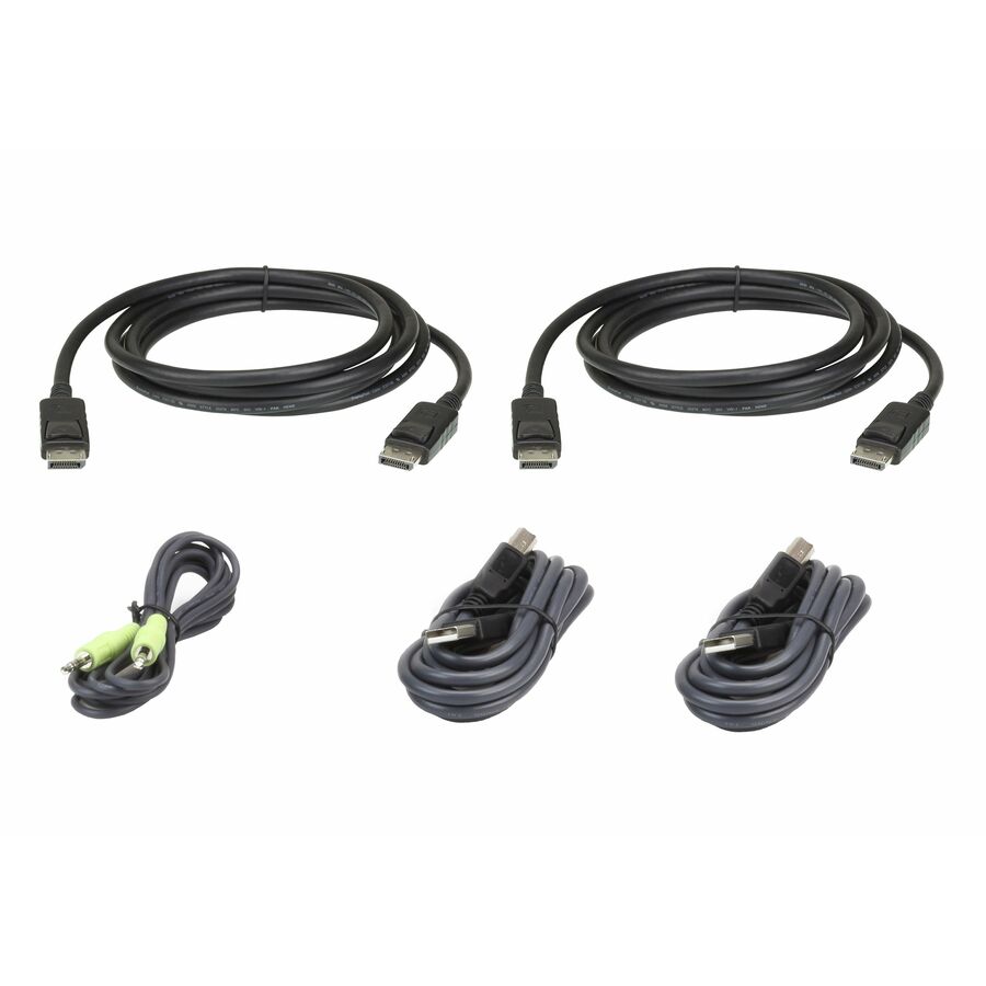 ATEN 1.8M USB DisplayPort Dual Display Secure KVM Cable Kit